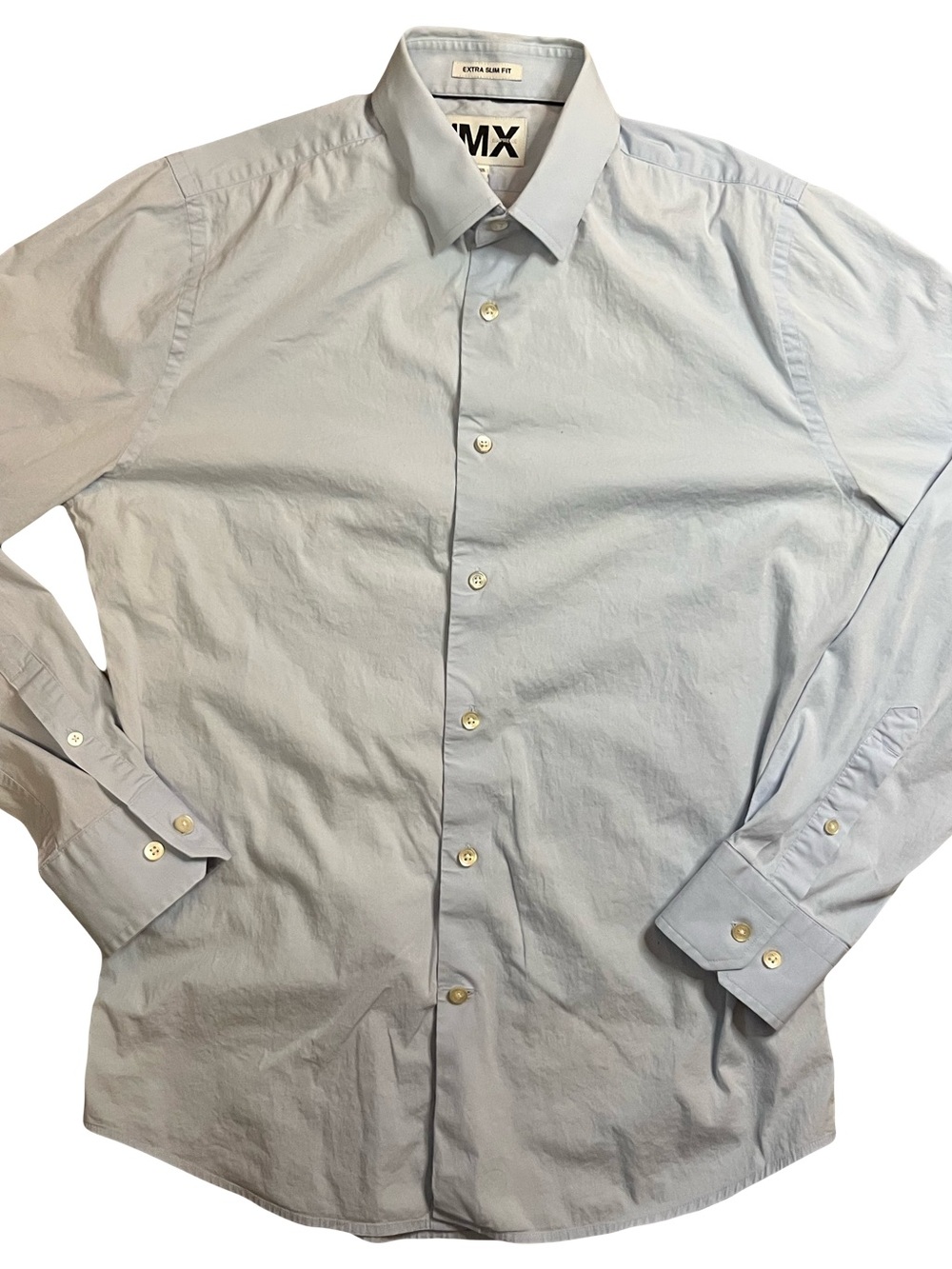 1MX Express Light Blue Men's Dress Shirt EUC preppy formal business attire‎